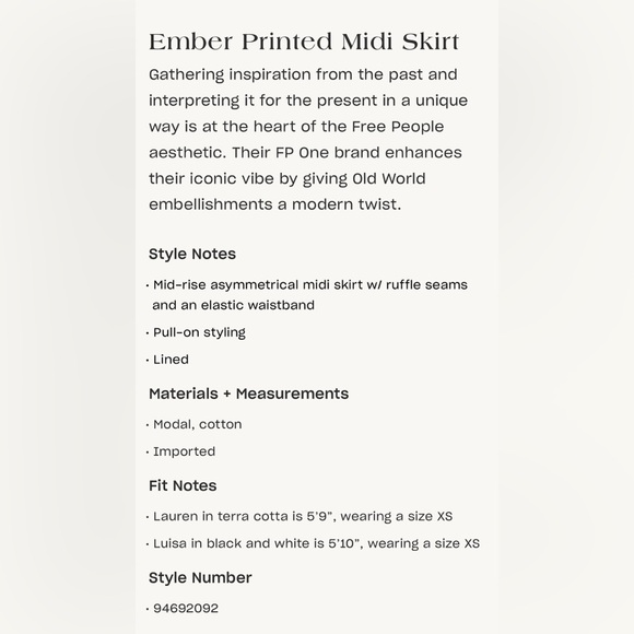 Free People One ember stripe midi skirt sz M - Picture 7 of 8